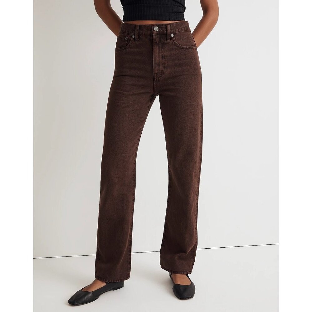 NWT Madewell Sz 30 Brown '90s Straight Jean Garment Dyed NM192